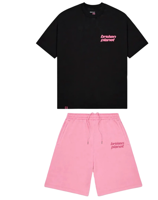 Ensemble broken planet rose et noir