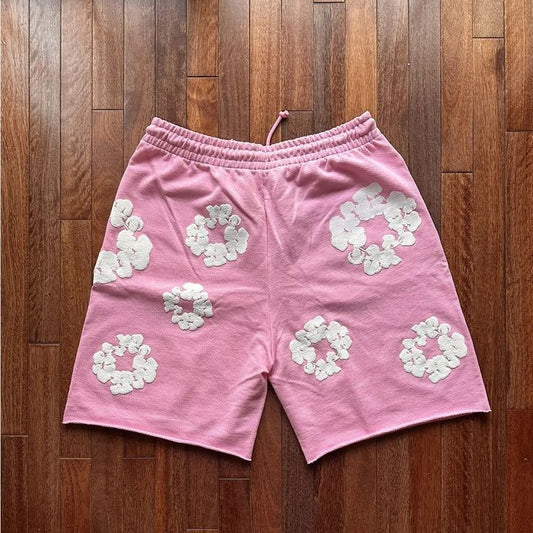 Short denim tears rose